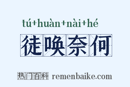 徒唤奈何是什么意思的图片